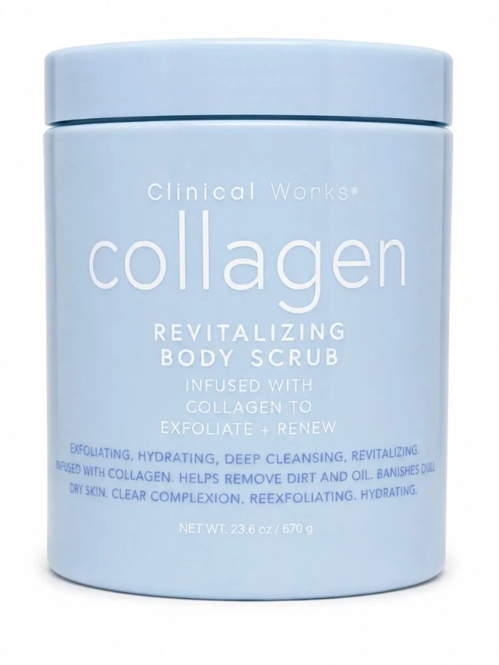 Clinical Works Collagen Revitalizing Body Scrub – 23.6 oz / 670g